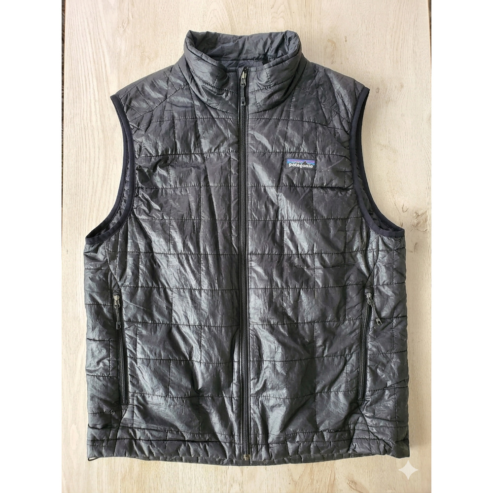 Patagonia Nano Puff Vest Men’s Small Black Fall 2012 Primaloft "KIWI" Custom